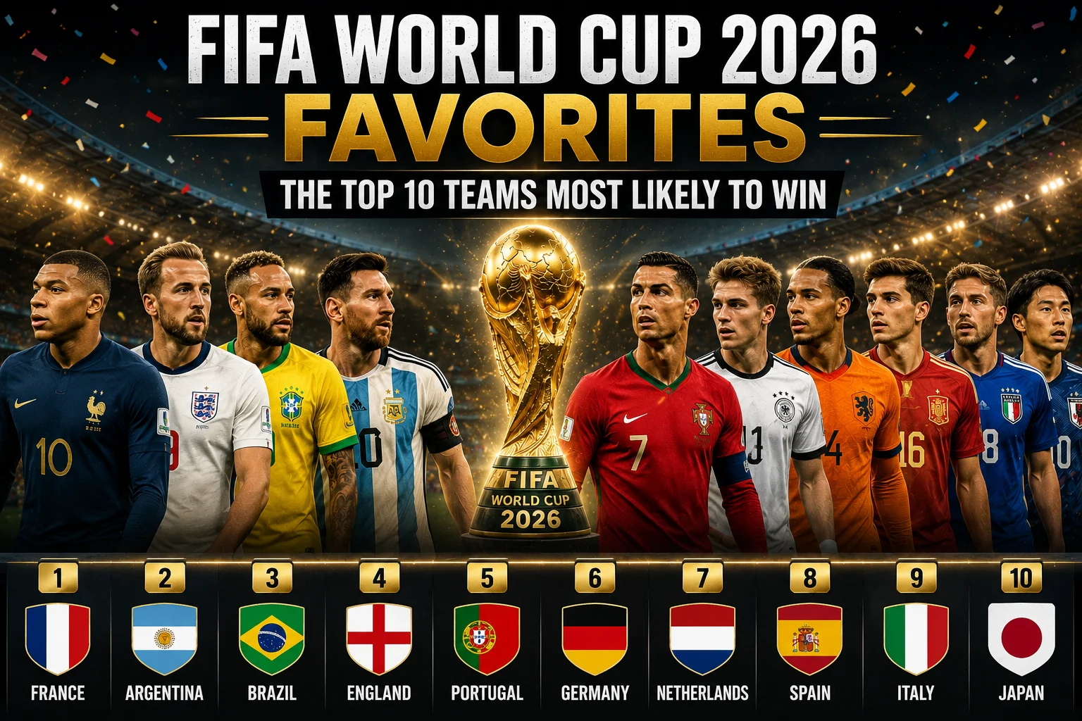 FIFA World Cup 2026 Favorites: The Top 10 Teams Most Likely to Win