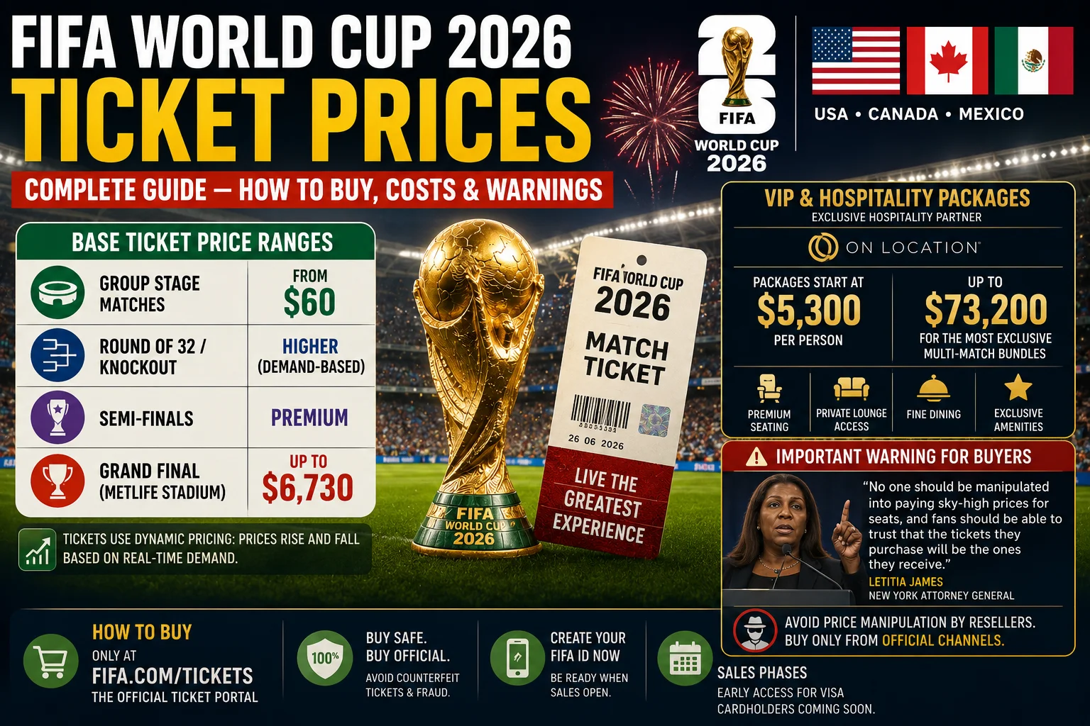 FIFA World Cup 2026 Ticket Prices: Complete Guide — How to Buy, Costs & Warnings