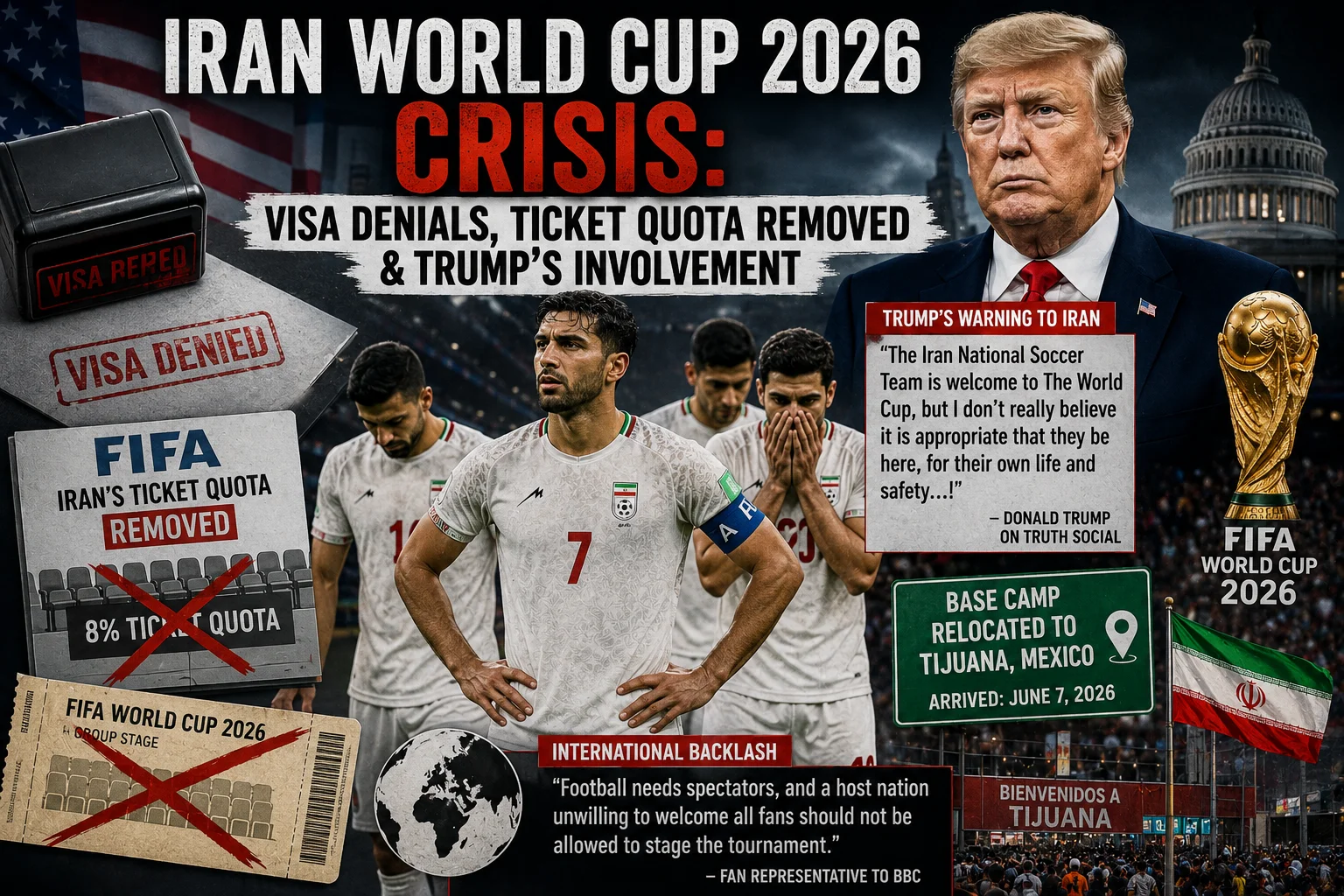 Iran World Cup 2026 Crisis: Visa Denials, Ticket Quota Removed & Trump's Involvement