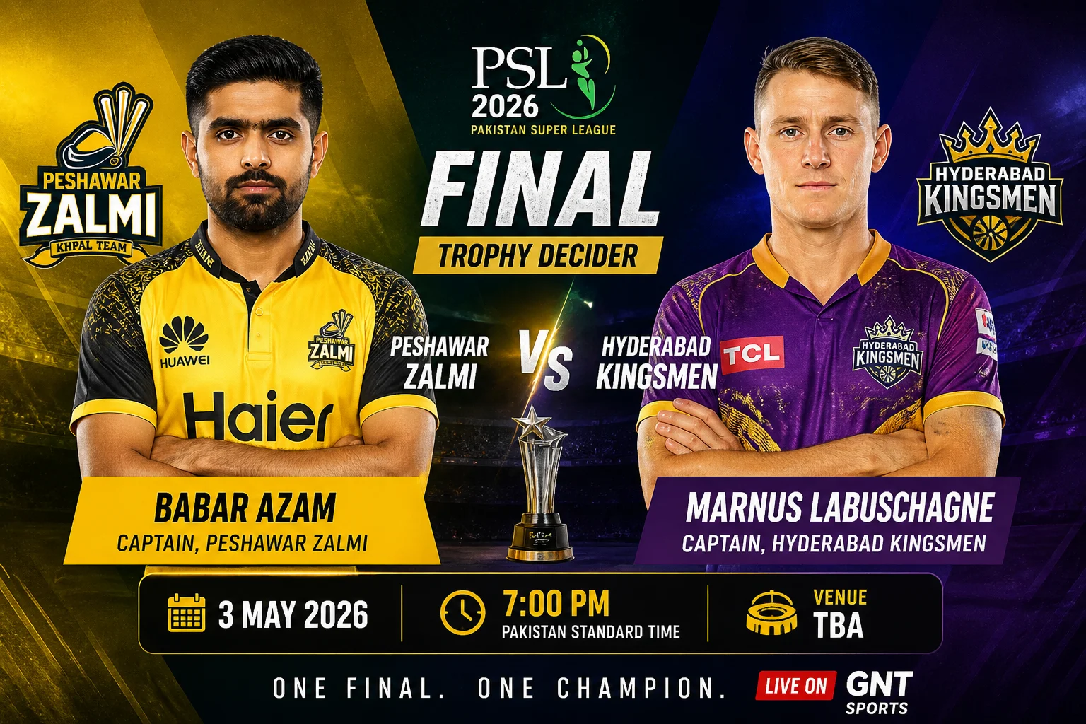 PSL 2026 Final Peshawar Zalmi vs Hyderabad Kingsmen Set for 3 May at 7 PM