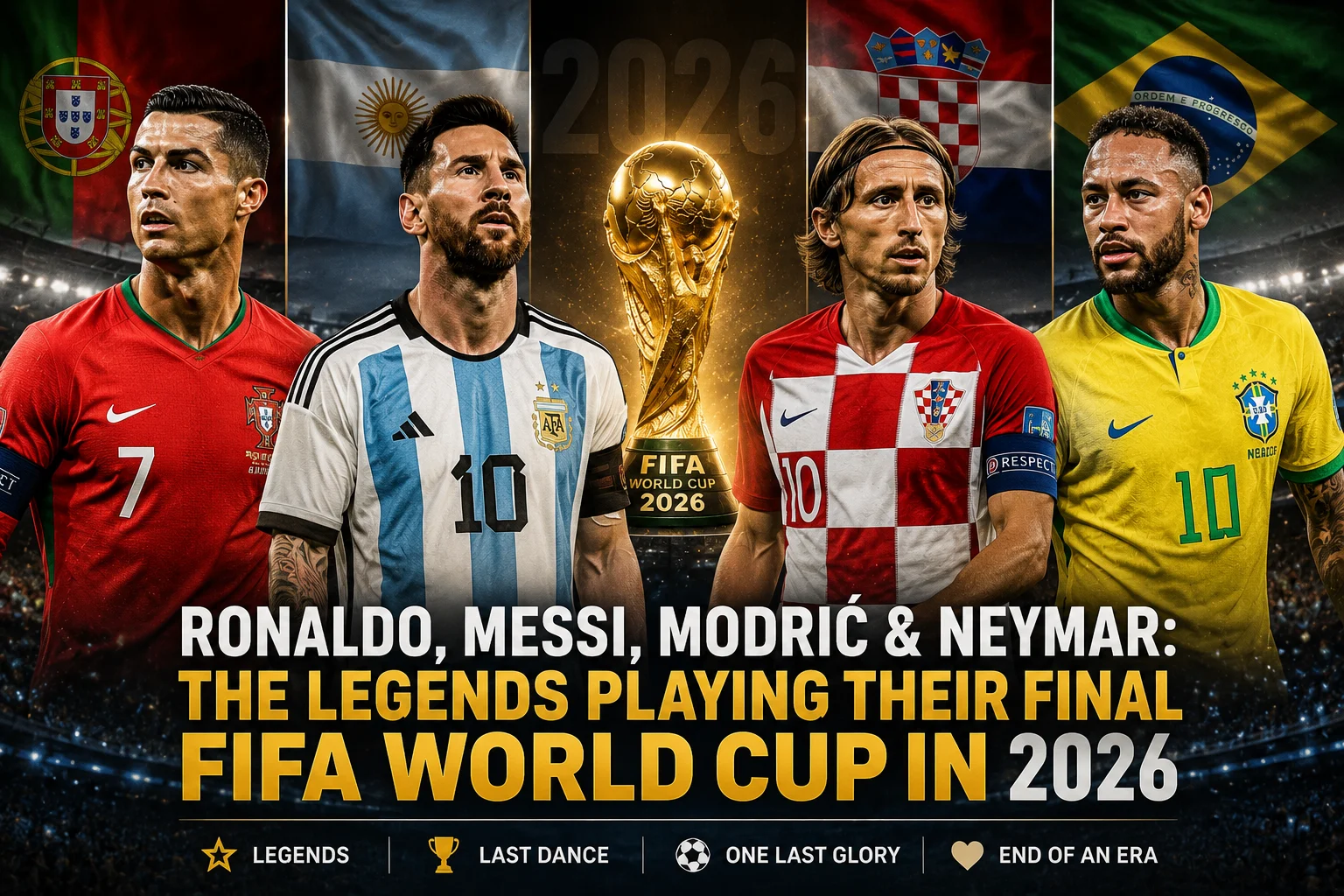 Ronaldo, Messi, Modrić & Neymar: The Legends Playing Their Final FIFA World Cup in 2026