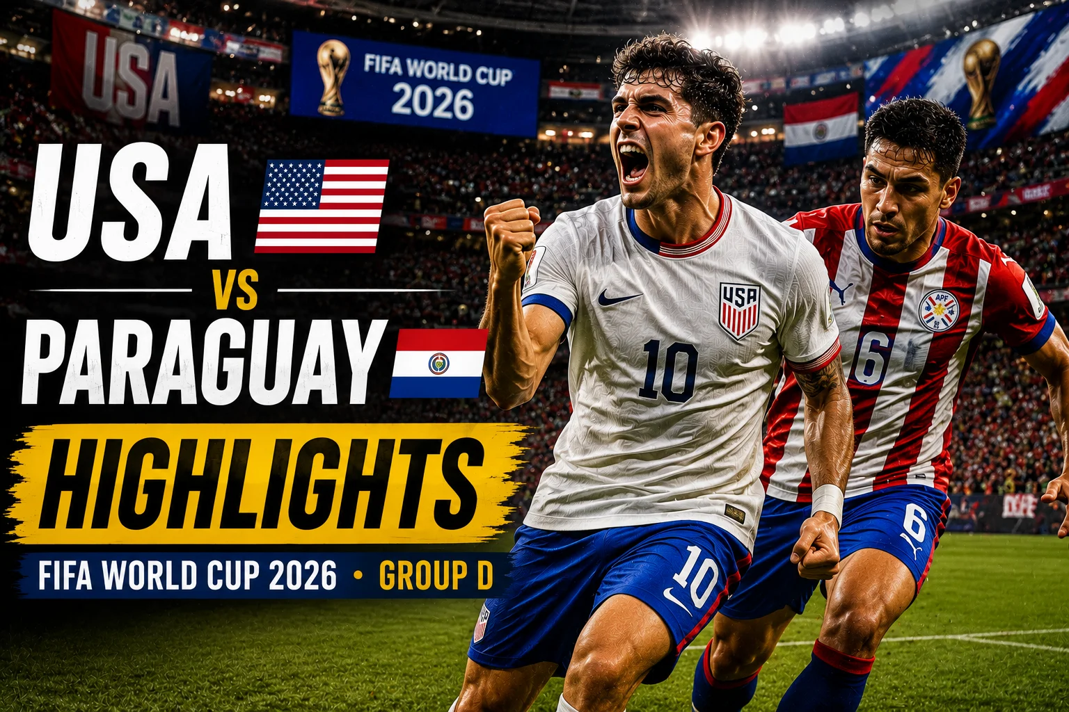 USA vs Paraguay Highlights — FIFA World Cup 2026 Group D | Full Match Goals & Result Today